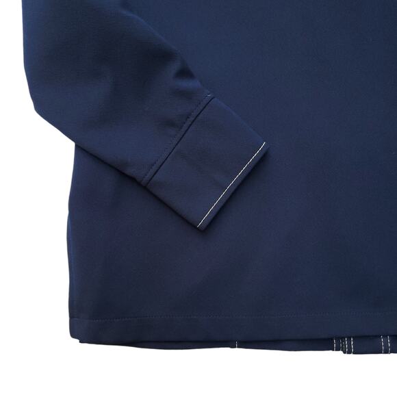 Vintage JC Penney Blue Pointed Collar Polyester Shirt Jacket Shacket Sz XL - Picture 7 of 10